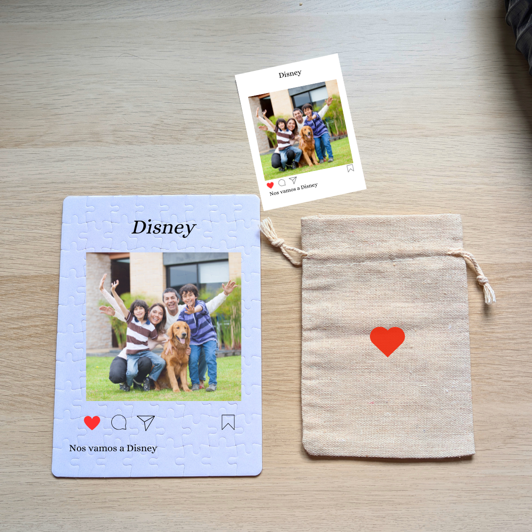 Puzzle Personalizado con Foto – ¡Descubre la Sorpresa de Ir a Disney!