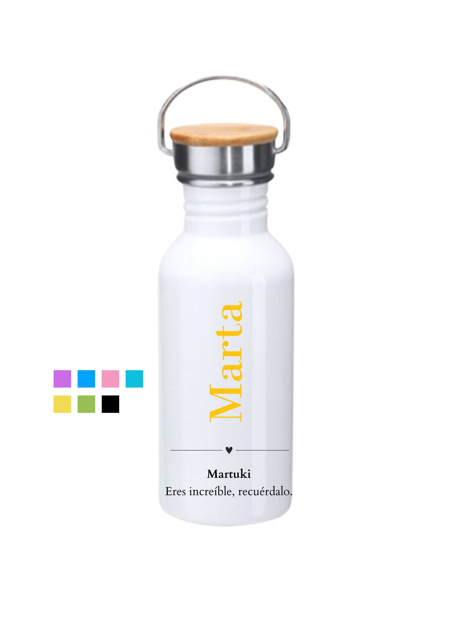 Botella  térmica  con mensaje