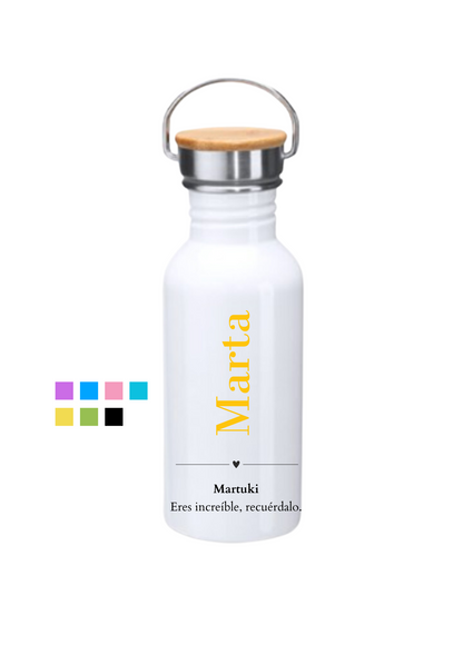 Botella  térmica  con mensaje