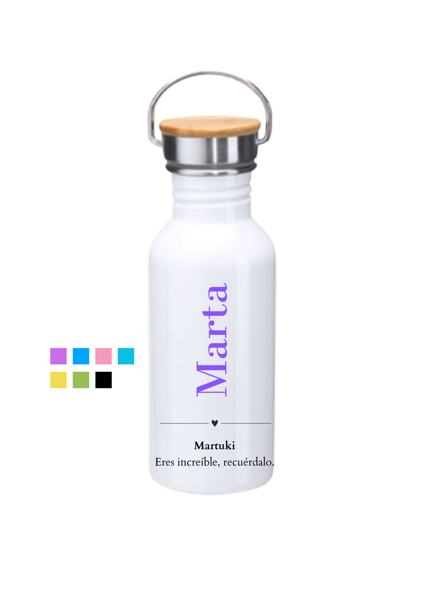Botella  térmica  con mensaje