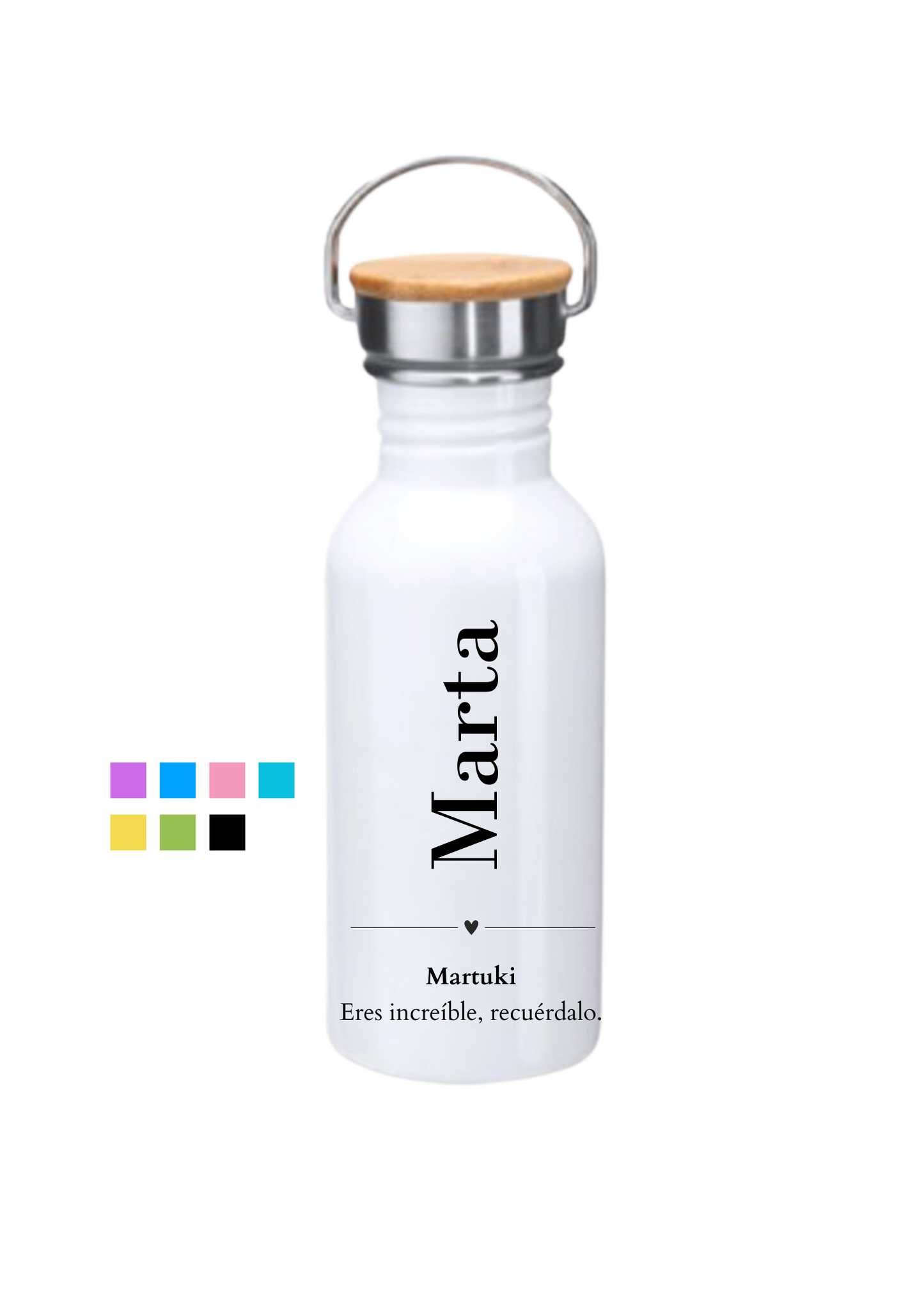 Botella  térmica  con mensaje