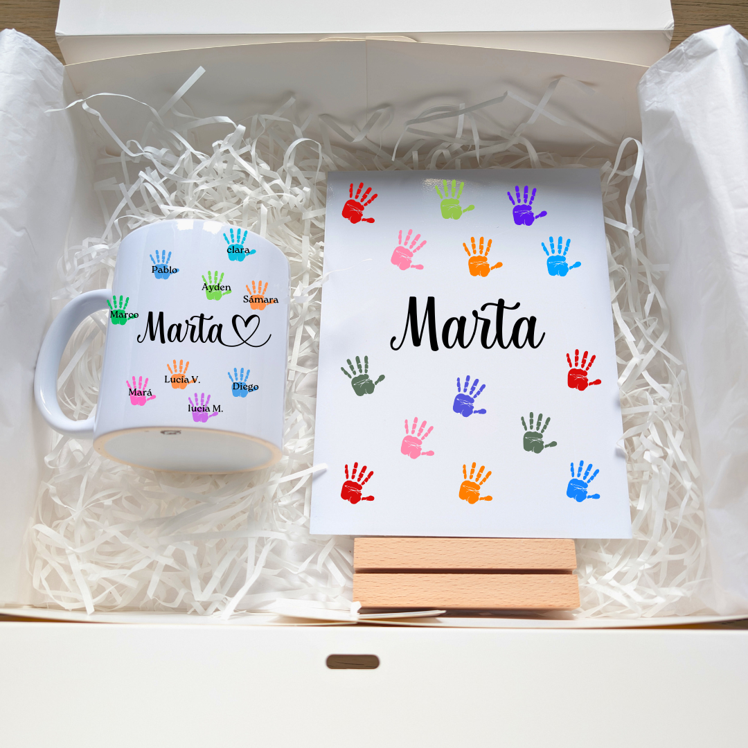 Cajita Manos (Placa + taza)
