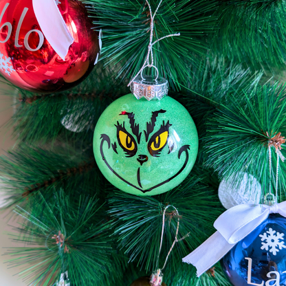 Bola de Navidad del Grinch Personalizada – Edición Especial 8 cm