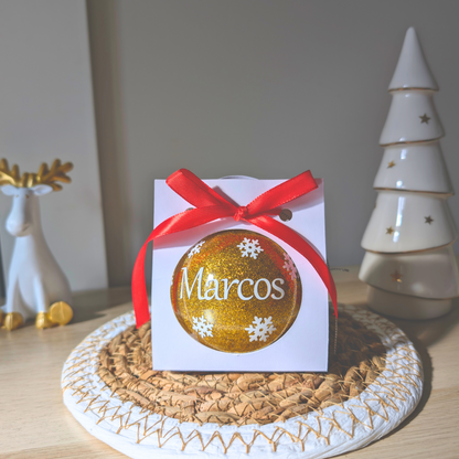 Bolas Doradas brillantes - Purpurina