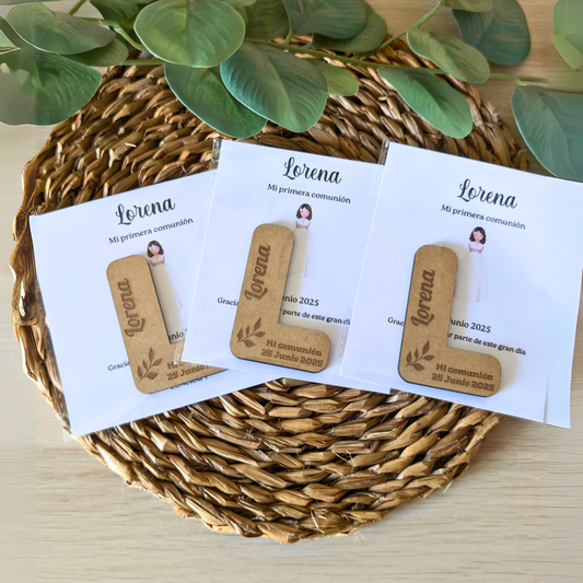 Inicial de madera Personalizada (Imán) - Especial Eventos