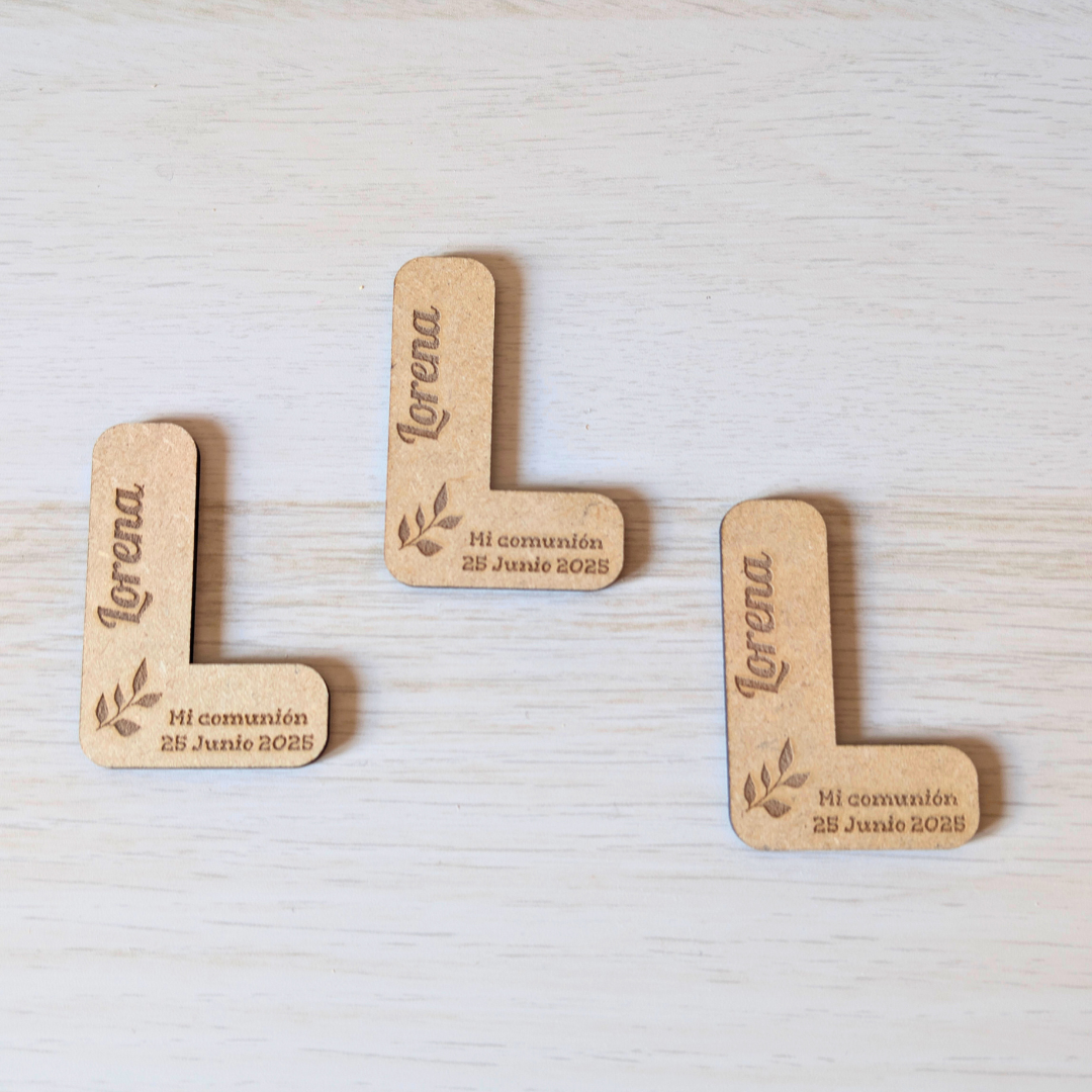Inicial de madera Personalizada (Imán) - Especial Eventos