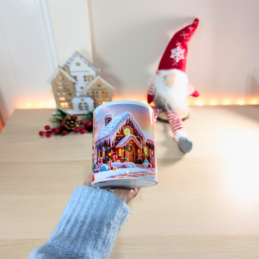 Taza Casa navideña