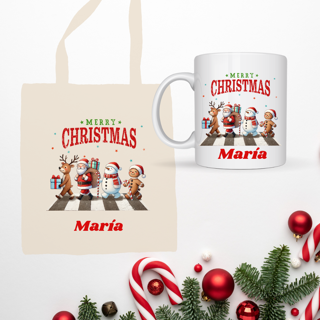 Pack christmas tote + taza