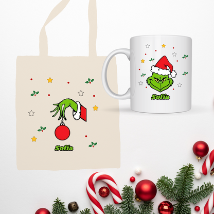 Pack El Grinch tote + taza