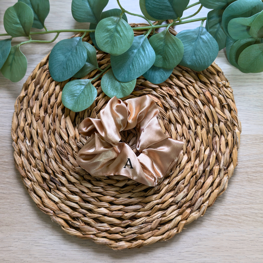 Coletero  satén caqui/dorado