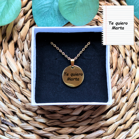 Colgante Manuscrito golden