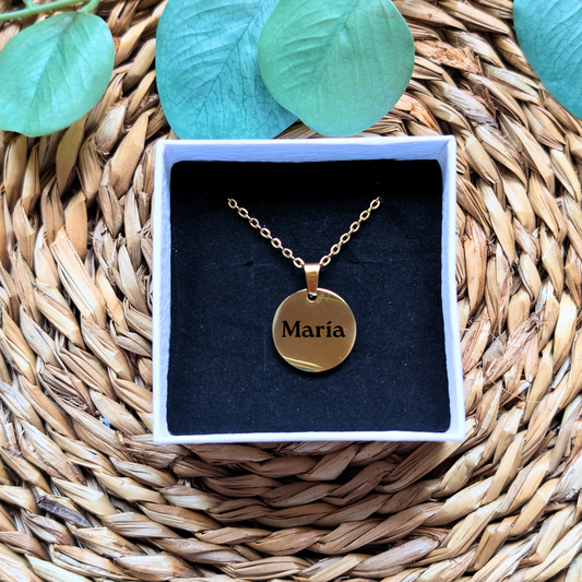Colgante personalizado con tu frase/palabra Golden