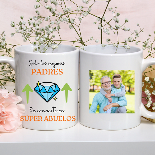 Taza Solo los mejores padres. Abuelo