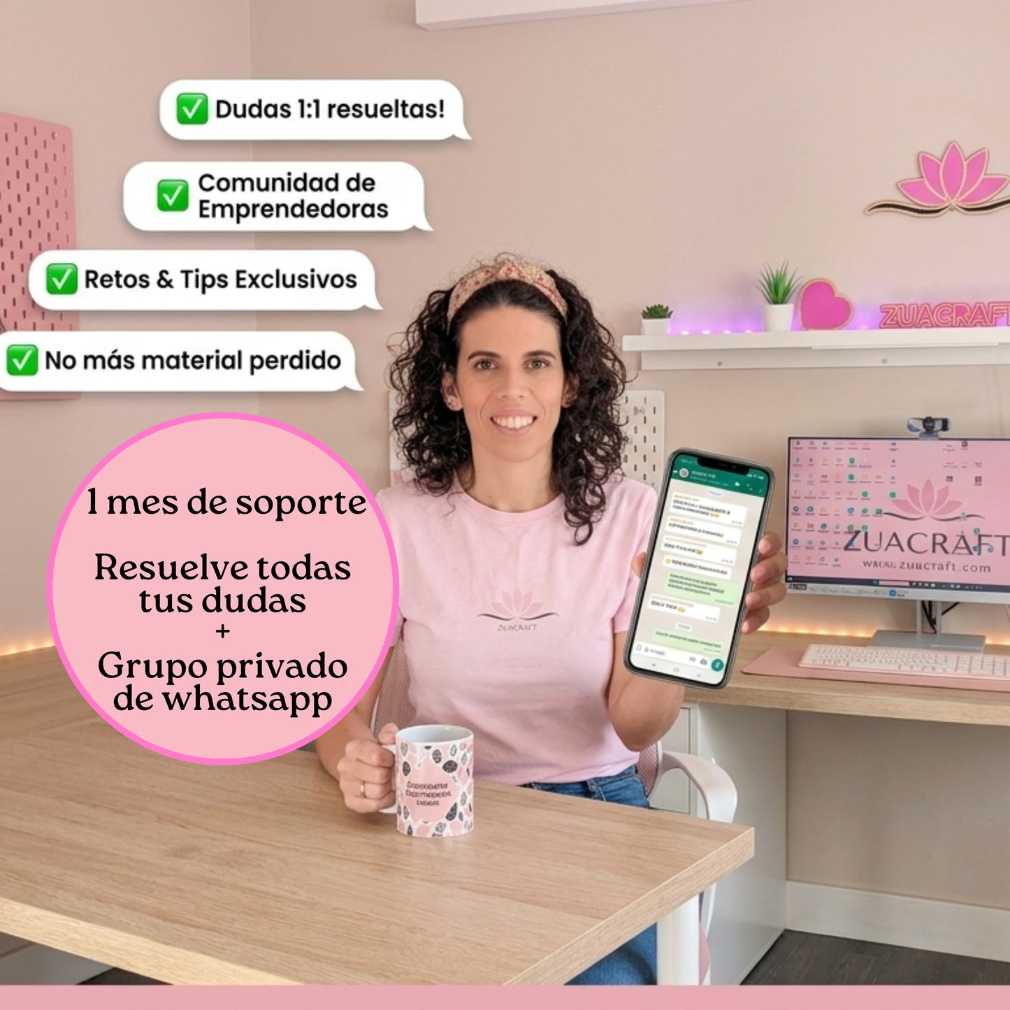 Pase VIP: Acompañamiento y Soporte Directo (Curso Sublimación)