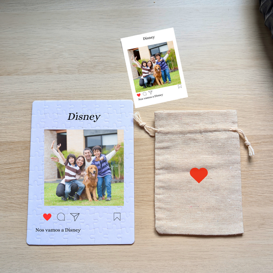 Puzzle Personalizado con Foto – ¡Descubre la Sorpresa de Ir a Disney!