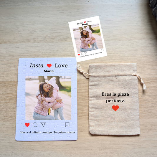 Puzzle Insta mamá + cajita regalo+ saquito