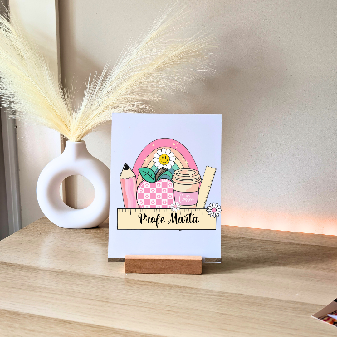 Placa profe Arcoiris