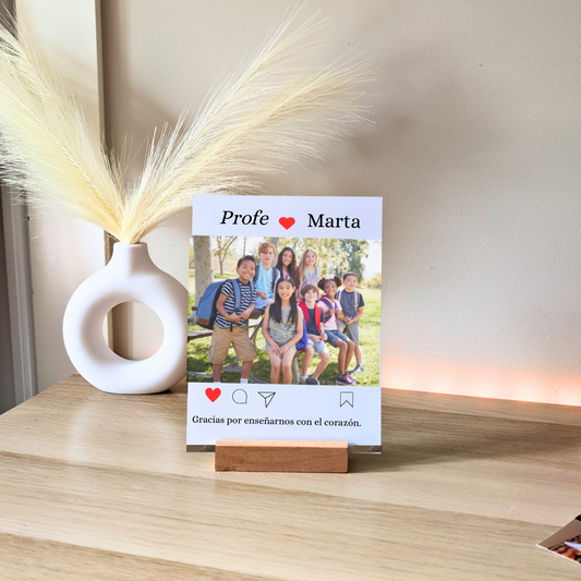 Placa profe con foto Ig