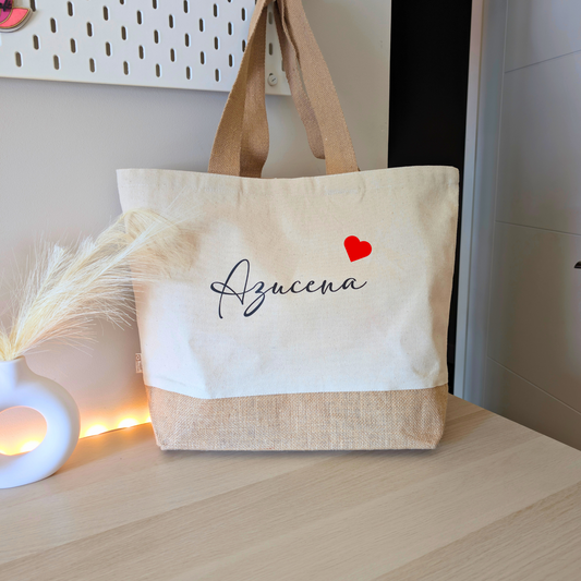 Bolsa eco corazón - Colección Raíces de algodón