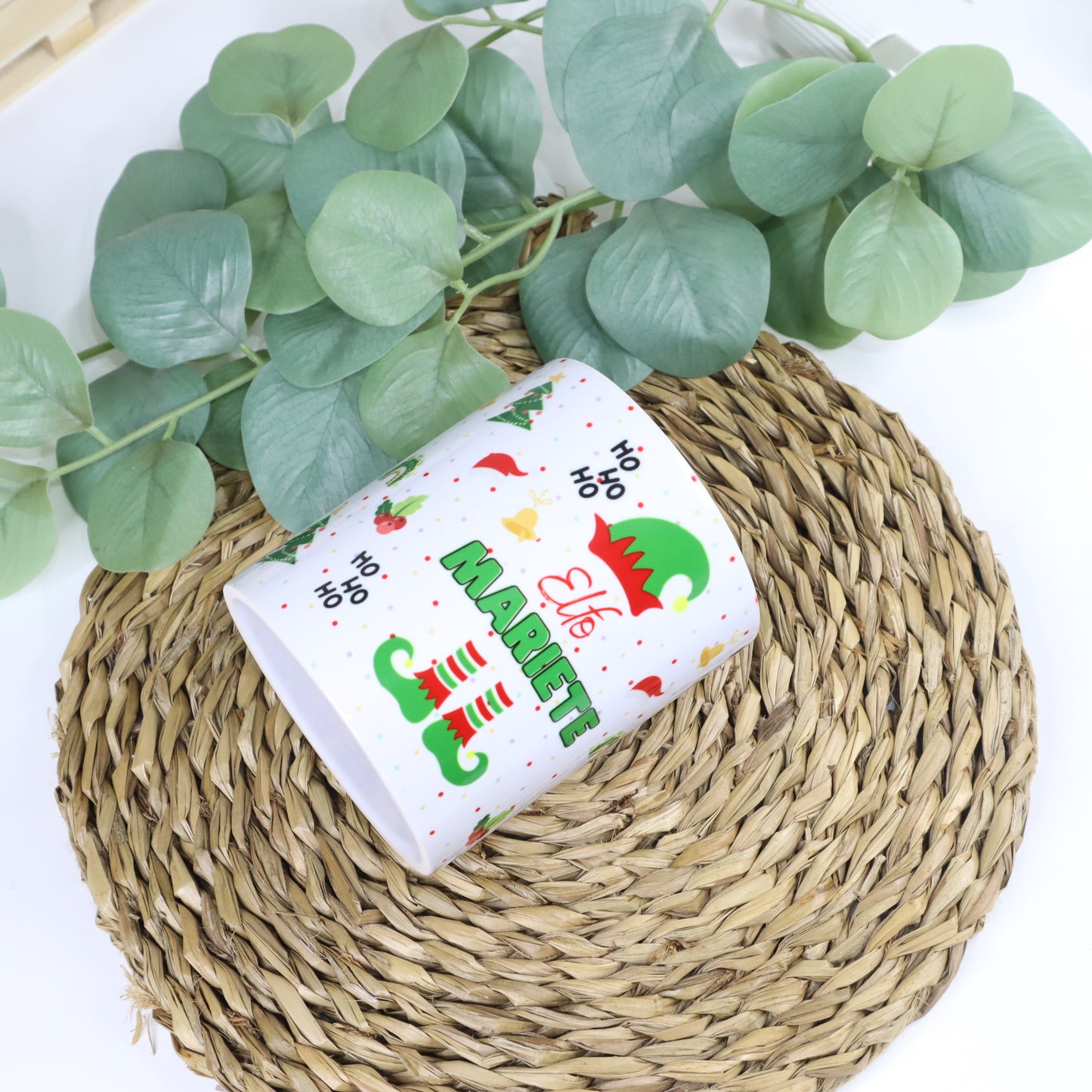 Taza Elfo personalizada con tu nombre